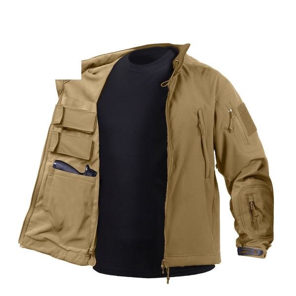 55485 Rothco Concealed Carry Soft Shell Jacket - Coyote Brown