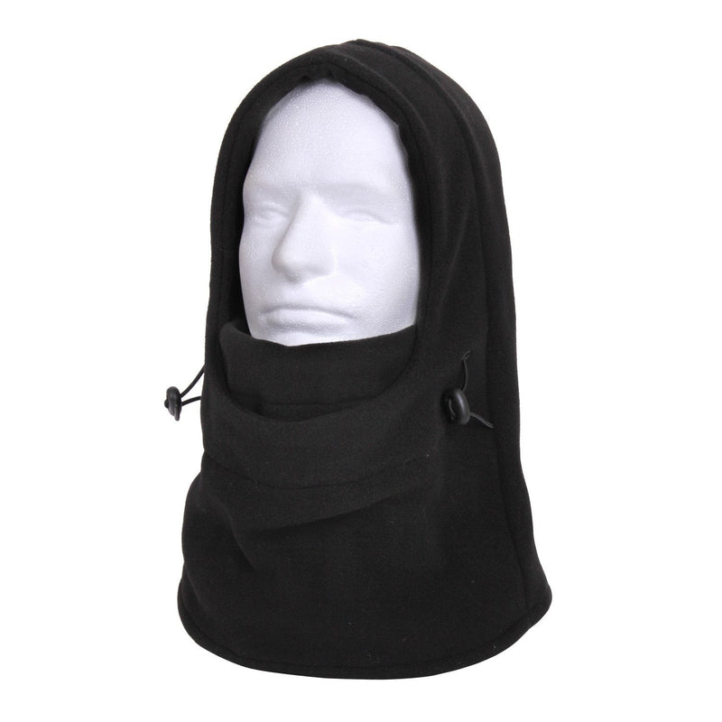 55580 Rothco 3 In 1 Adjustable Double Layer Fleece Balaclava - Black