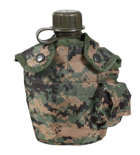 565 ROTHCO GI STYLE CANTEEN COVER - WOODLAND DIGITAL CAMO