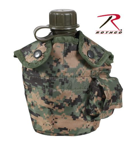 565 Rothco Gi Style Canteen Cover - Woodland Digital Camo