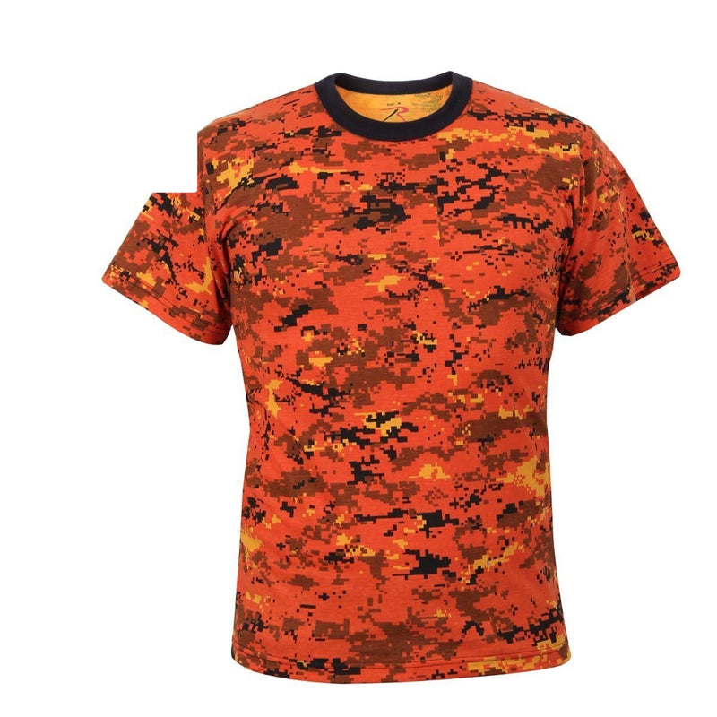 5735 Rothco Digital Camo T-Shirt - Orange Digital Camo