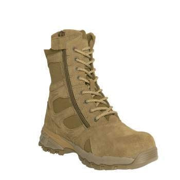 Rothco 5764 Mens 8" Forced Entry Composite Toe AR 670-1 Tactical Boots - Coyote Brown