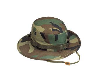 5817 Rothco Woodland Camo Rip-stop Boonie Hat