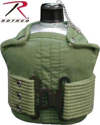 589 Rothco Aluminum Canteen And Pistol Belt Kit - Olive Drab