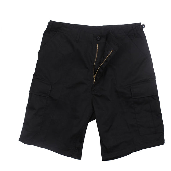 5903 Rothco Zipper Fly BDU Combat Shorts - Black