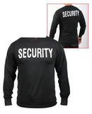 60222 Rothco 2-sided Long Sleeve T-shirt / Security - Black