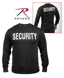 60222 Rothco 2-sided Long Sleeve T-shirt / Security - Black