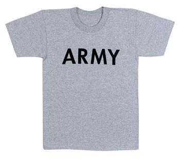 66080 Rothco Kids P/t Physical Training T-shirt / Army - Grey