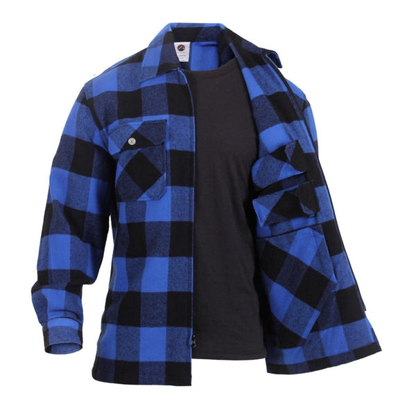 Rothco 3866 Concealed Carry Flannel Shirt - Blue Plaid