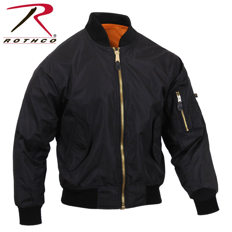 6320 Rothco Lightweight MA-1 Flight Jacket - Black