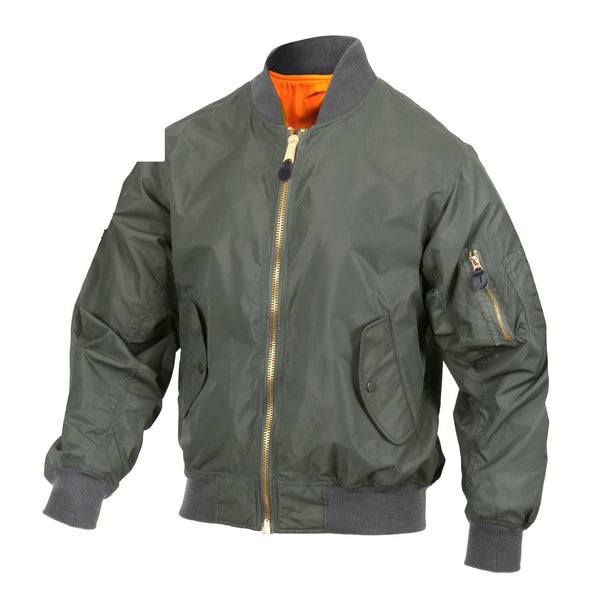 6325 Rothco Lightweight MA-1 Flight Jacket - Sage Green