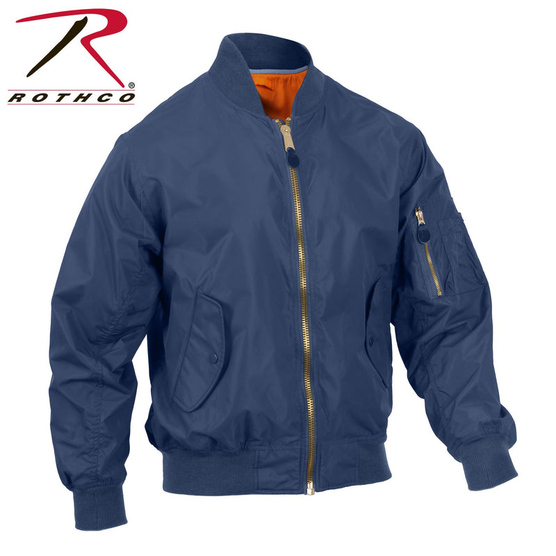 6330 Rothco Lightweight MA-1 Flight Jacket - Navy Blue