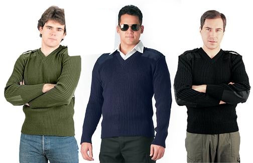 6345 Rothco Acrylic V-neck Sweater