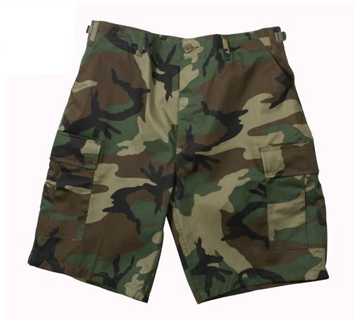 65212 Woodland Camo Poly/Cotton BDU Shorts