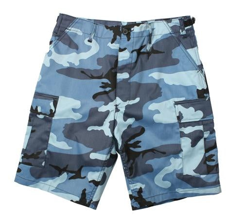 65218 Sky Blue Camo Poly/Cotton BDU Shorts