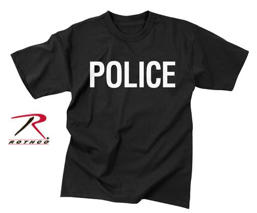 6612 Rothco 2-sided T-shirt / Police - Black