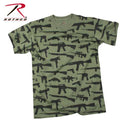 66360 Rothco Vintage T-Shirt - Multi Print ''Guns'' - Olive Drab