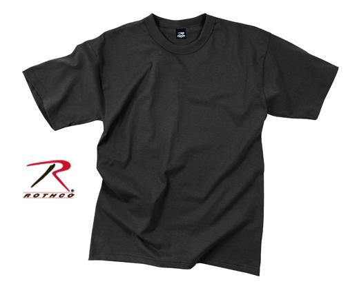 6989 Rothco 100% Cotton Black T-Shirt
