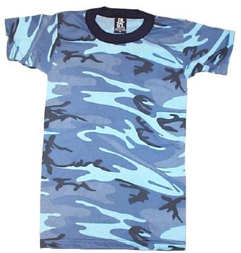 6707 Rothco Kids Camo T-Shirts - Sky Blue Camo