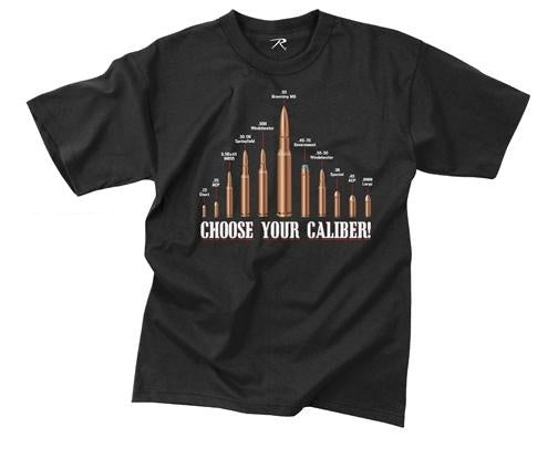 67380 Rothco Vintage Black 'Choose Your Caliber' T-shirt