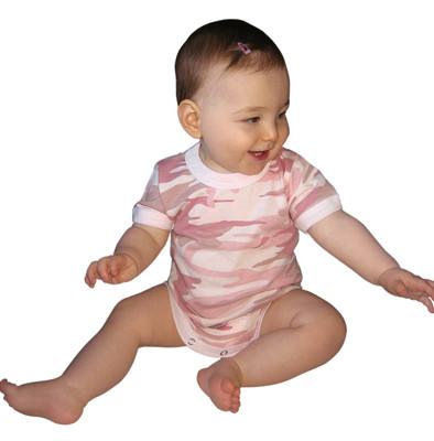 68055 Rothco Infant One-piece - Baby Pink Camo