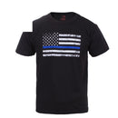 6869 Rothco Kids Thin Blue Line US Flag T-Shirt - Black