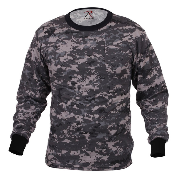 67780 Rothco Long Sleeve Digital Camo T-Shirts - Subdued Urban Digital Camo