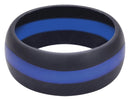 800 Rothco Thin Blue Line Silicone Ring