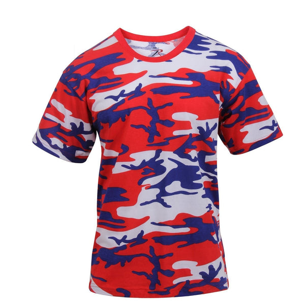 3192 Rothco Colored Camo T-Shirts - Red / White / Blue