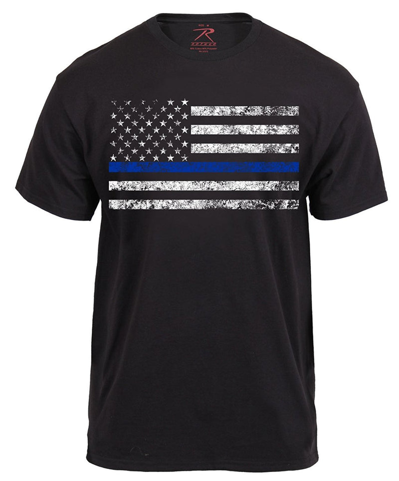 61550 Rothco Thin Blue Line T-Shirt - Black