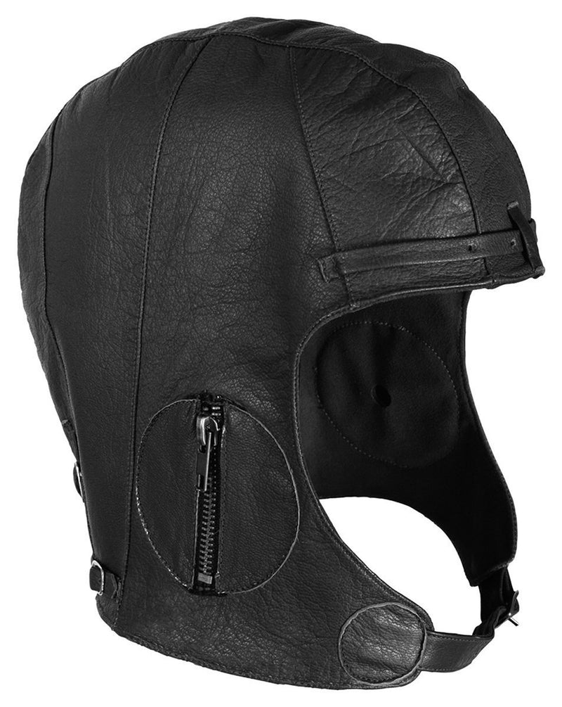 3572 Rothco WWII Style Leather Pilots Helmet - Black