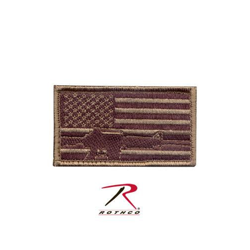 72204 Rothco Subdued Flag / Rifle Patch - Hook Backing