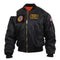 7250 Rothco MA-1 Flight Jacket with Patches - Black