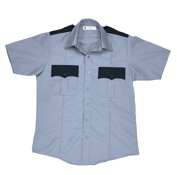 Liberty Uniform Short Sleeve Two-Tone Police Shirt Permanent Press Uniform Apparel, USA Made