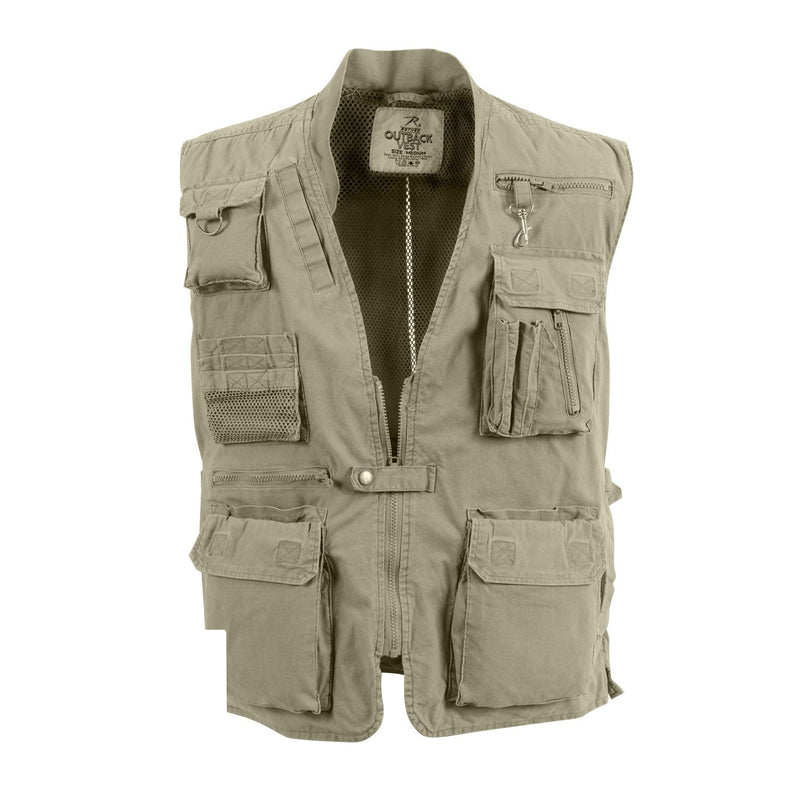 7570 Rothco Deluxe Safari Outback Vest - Khaki