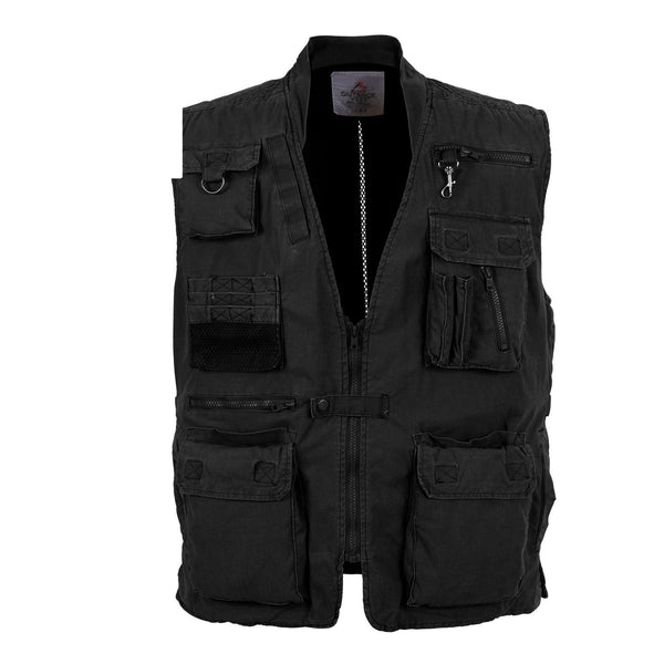 7575 Rothco Deluxe Safari Outback Vest - Black