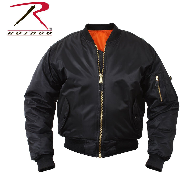 77350 Rothco Concealed Carry MA-1 Flight Jacket - Black