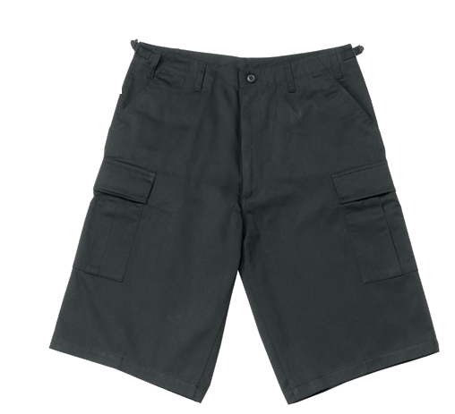 7761 Rothco Long Length BDU Shorts - Black