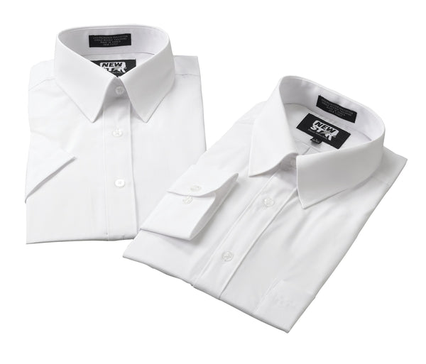 Liberty Uniform Men's Long Sleeve Dress Shirt Stain Resistant Formal Attire White