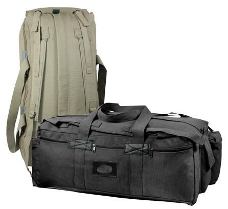 8136 ROTHCO CANVAS MOSSAD DUFFLE BAG - BLACK / OD