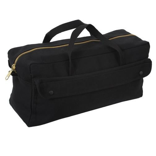 8150 Rothco Canvas Jumbo Tool Bag W/ Brass Zipper - Blk