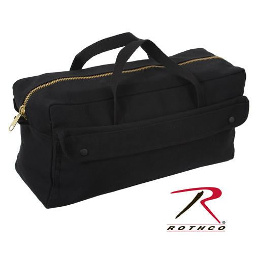 8150 Rothco Canvas Jumbo Tool Bag W/ Brass Zipper - Blk