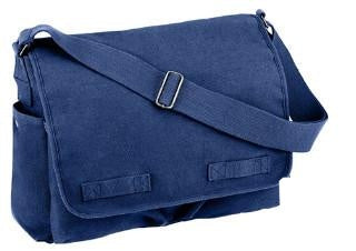 8159 ROTHCO HEAVYWEIGHT CANVAS CLASSIC MESSENGER BAG - BLUE