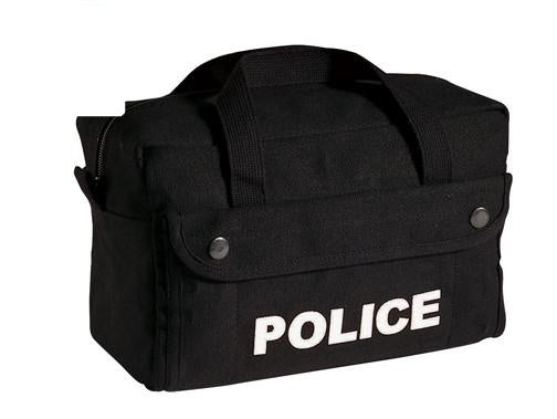 8185 Rothco Canvas Small Police Logo Gear Bag - Black