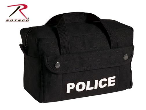 8185 Rothco Canvas Small Police Logo Gear Bag - Black