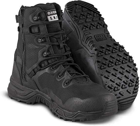 Original S.W.A.T. Men's Alpha Fury 8" Side Zip Boots - Black