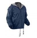 8263 Rothco Reversible Fleece Lined Nylon Jacket With Hood - Black / Navy Blue