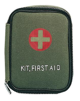 8325 Rothco Olive Drab Military Zipper First Aid Pouch
