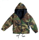 8463 Rothco Reversible Fleece Lined Nylon Jacket With Hood - Woodland Camo