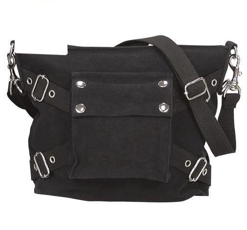 8477 ROTHCO VINTAGE CANVAS ONE-POCKET BAG - BLACK